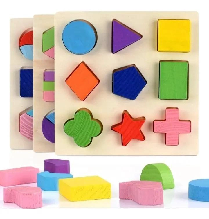 PACK DE 3 PUZZLES DE MADERA PARA APRENDIZAJE INFANTIL - 1