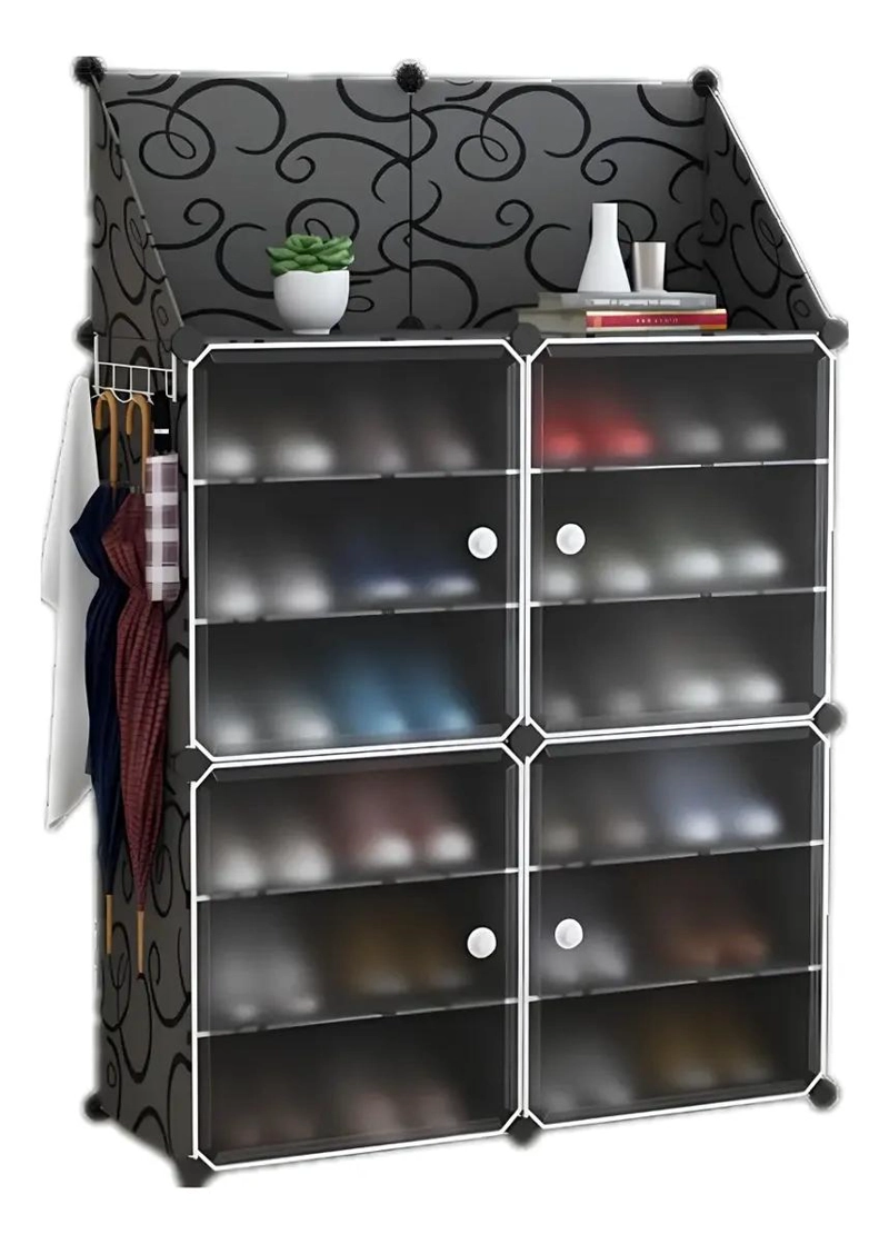ZAPATERO ORGANIZADOR TRIANGULAR CON 6 PISOS Y 2 FILAS - 1