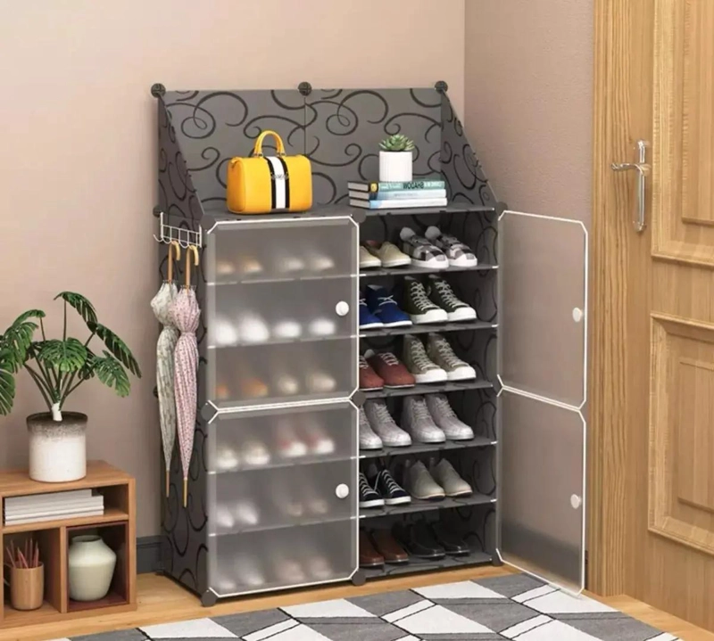 ZAPATERO ORGANIZADOR TRIANGULAR CON 6 PISOS Y 2 FILAS - 3
