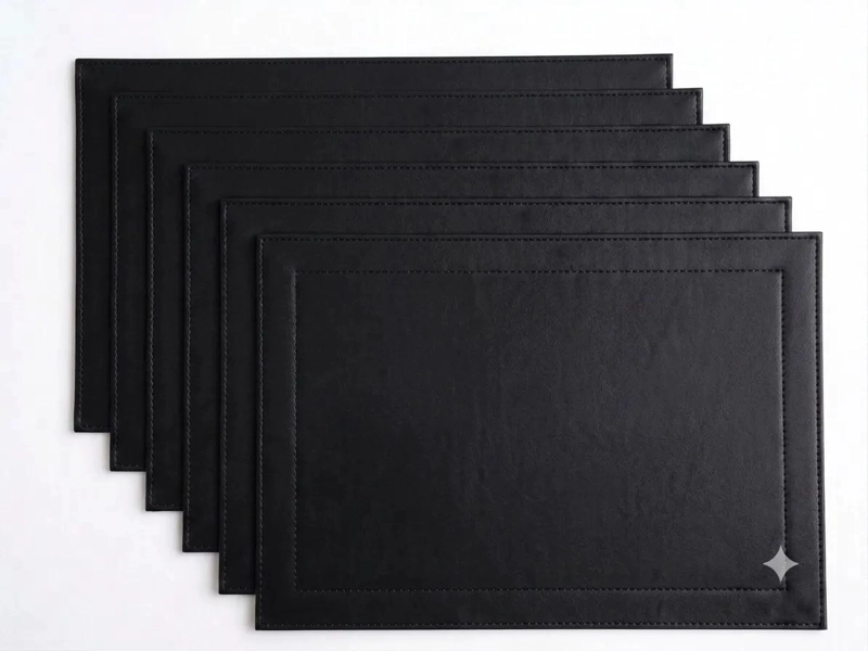 SET DE 6 INDIVIDUALES DE ECOCUERO RIGIDOS PARA MESA - 1