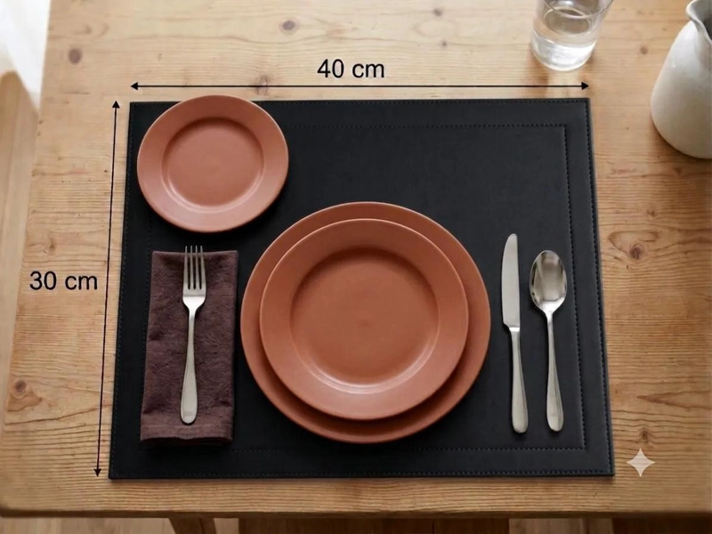 SET DE 6 INDIVIDUALES DE ECOCUERO RIGIDOS PARA MESA - 2