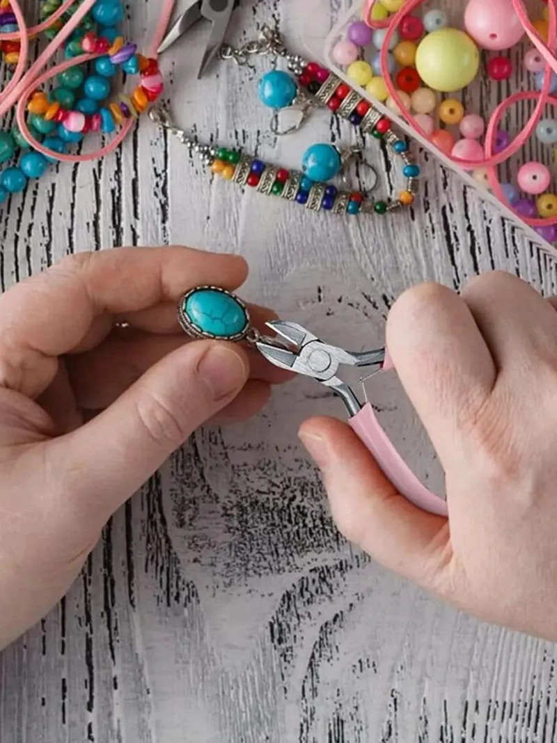 SET DE PINZAS PARA JOYERIA Y MANUALIDADES CON ERGONOMIA - 4