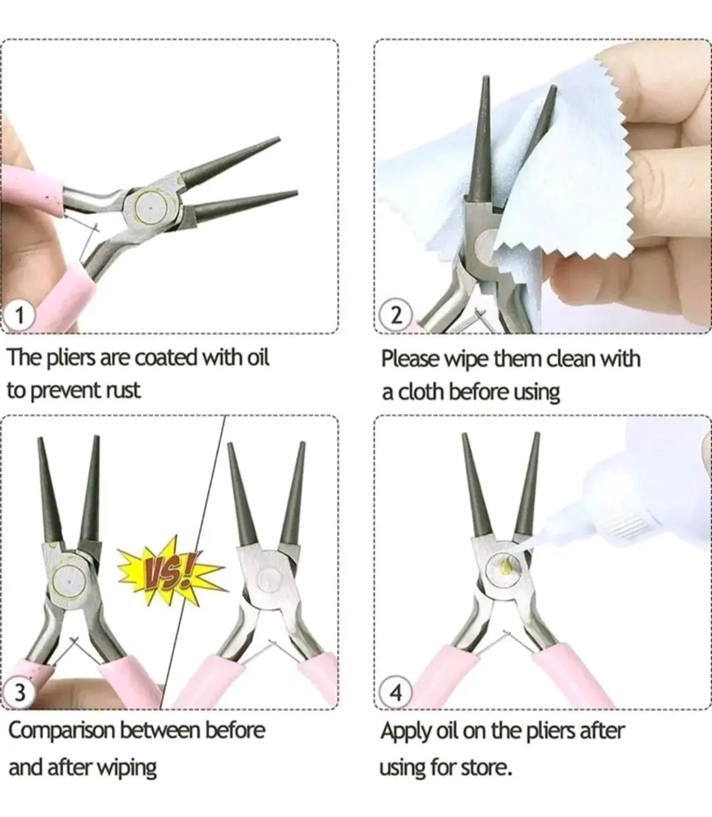 SET DE PINZAS PARA JOYERIA Y MANUALIDADES CON ERGONOMIA - 5