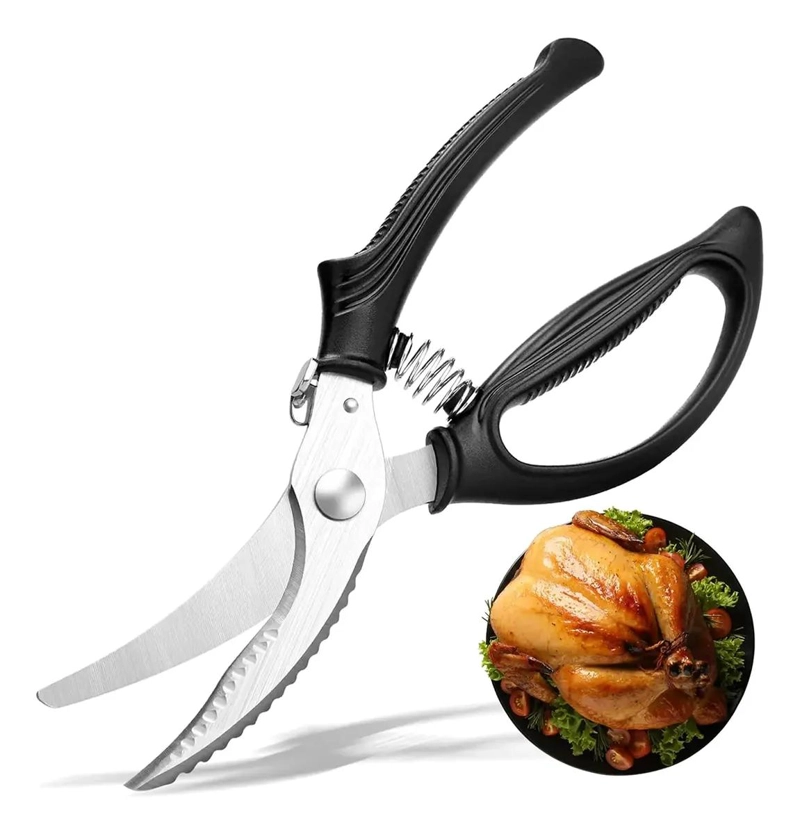 TIJERAS DE COCINA MULTIFUNCIONALES PARA CORTAR HUESOS Y DESMENUZAR CARNES - 1