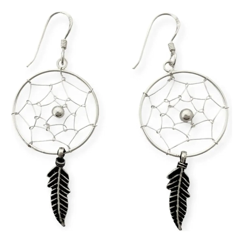 AROS ATRAPASUEÑOS DE PLATA FINA 925 CON DISEÑO UNICO - 1