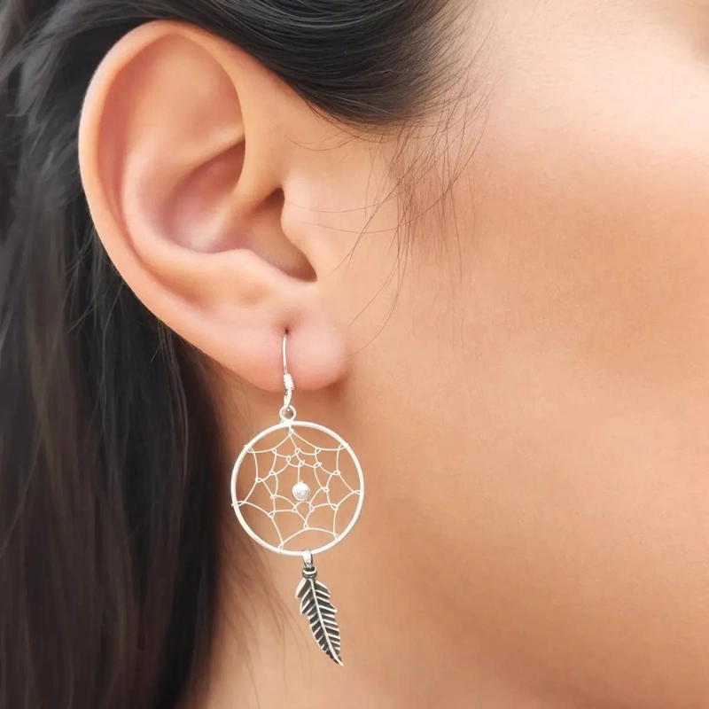 AROS ATRAPASUEÑOS DE PLATA FINA 925 CON DISEÑO UNICO - 2