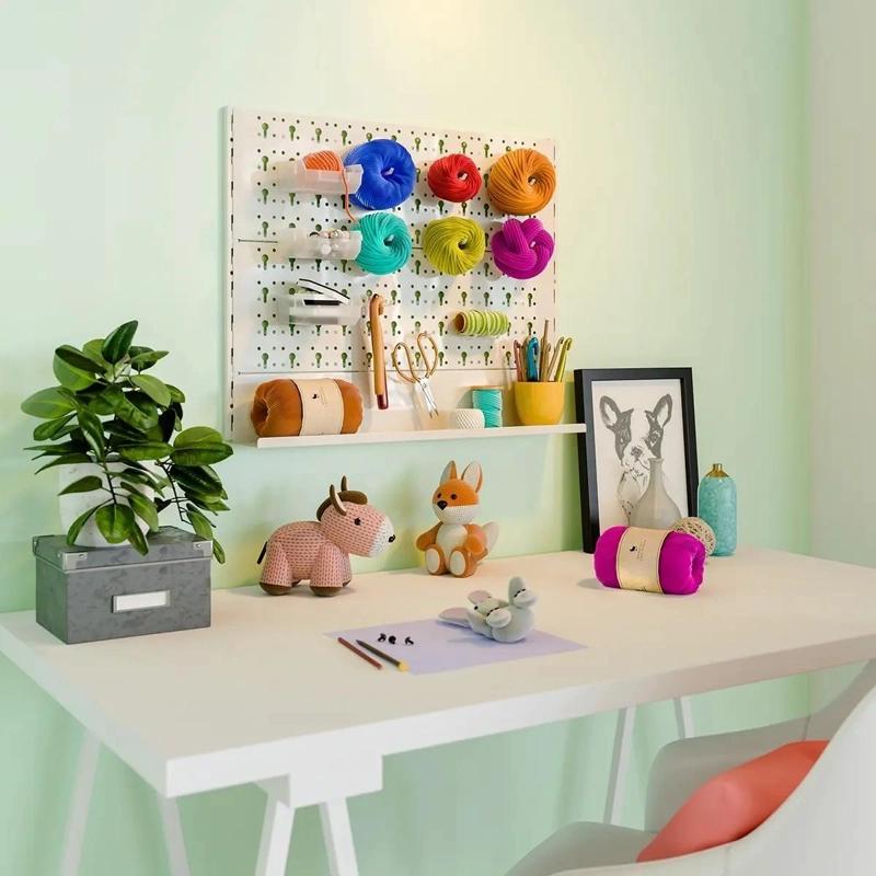 PANEL ORGANIZADOR DE PARED 60X50CM CON ACCESORIOS - 9