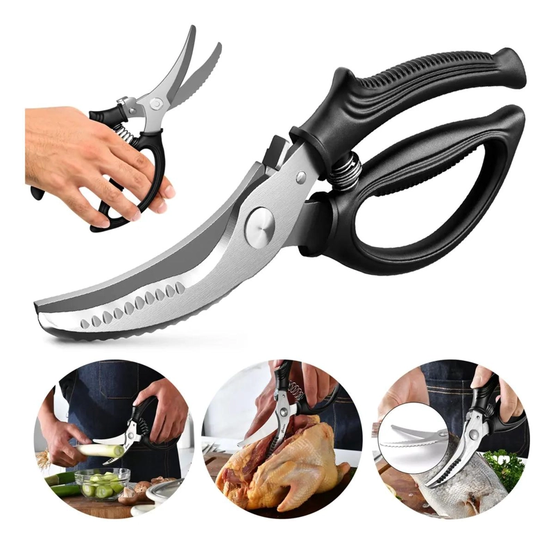 TIJERAS DE COCINA MULTIUSOS DE ACERO INOXIDABLE DE 10 PULGADAS - 1