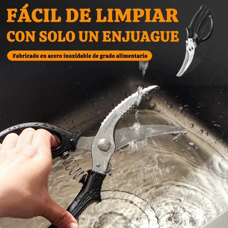 TIJERAS DE COCINA MULTIUSOS DE ACERO INOXIDABLE DE 10 PULGADAS - 8