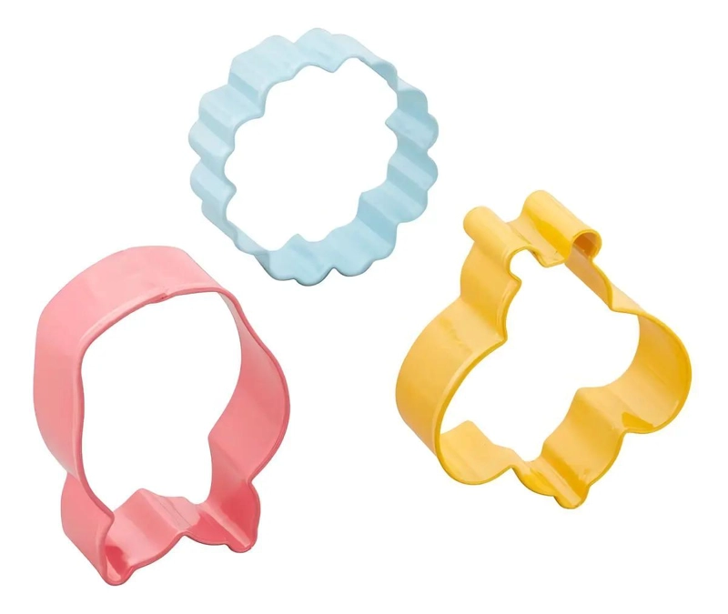 SET DE 3 CORTADORES PARA GALLETAS CON FORMAS DE ABEJA Y FLORES - 2