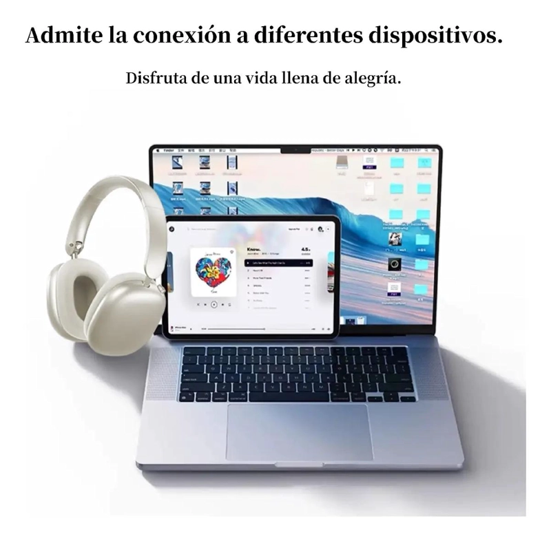 AUDIFONOS INALAMBRICOS DIADEMA CON MICROFONO Y BLUETOOTH 5.4 - 8