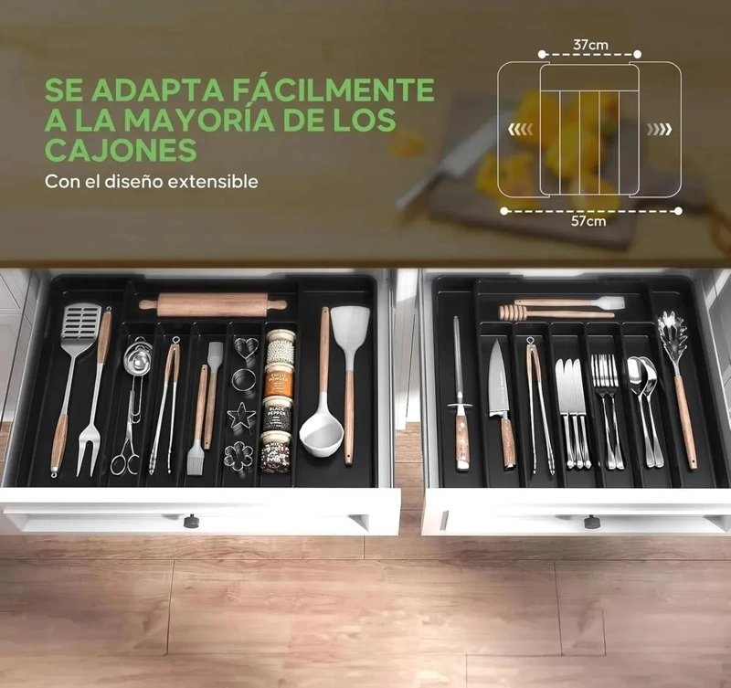 ORGANIZADOR DE CUBIERTOS EXPANDIBLE CON 8 COMPARTIMENTOS - 7