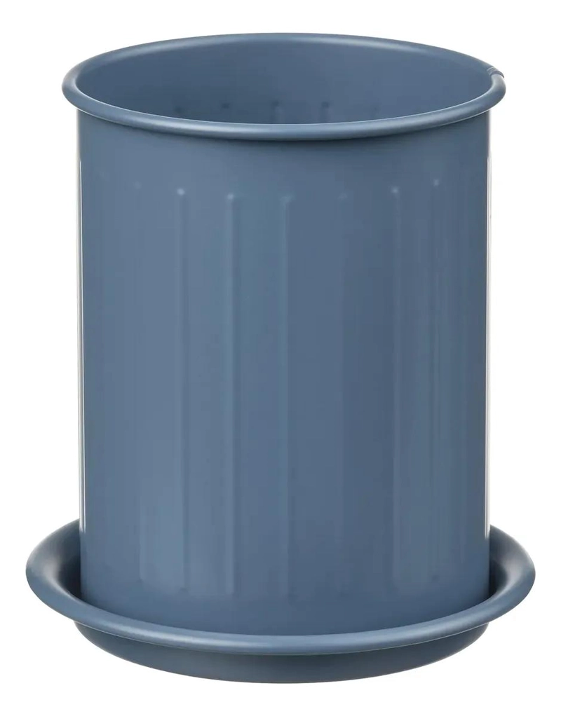 ESCURRIDOR DE CUBIERTOS AZUL Y GRIS DE 13 CM PARA COCINA - 1