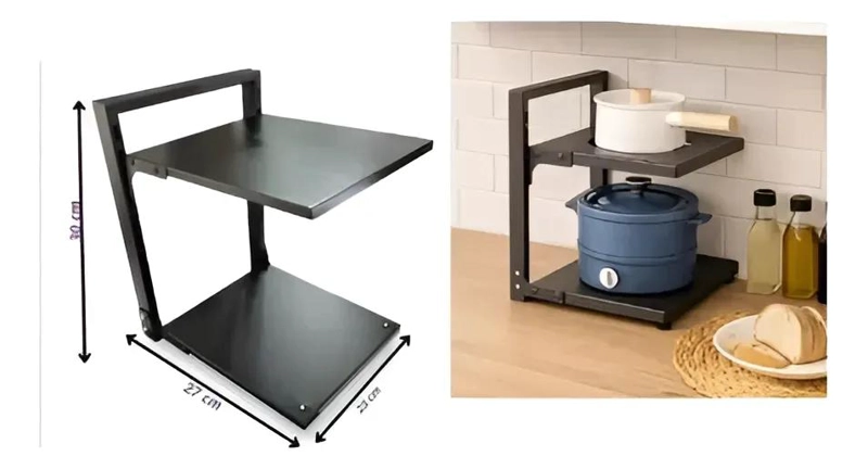 ESTANTE ORGANIZADOR DE COCINA DE DOS NIVELES PARA UTENSILIOS - 2