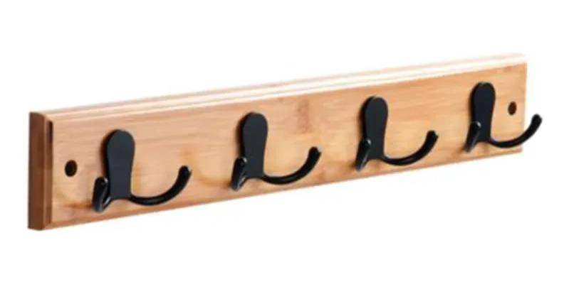 PERCHA DOBLE DE BAMBU RESISTENTE PARA ROPA - 1