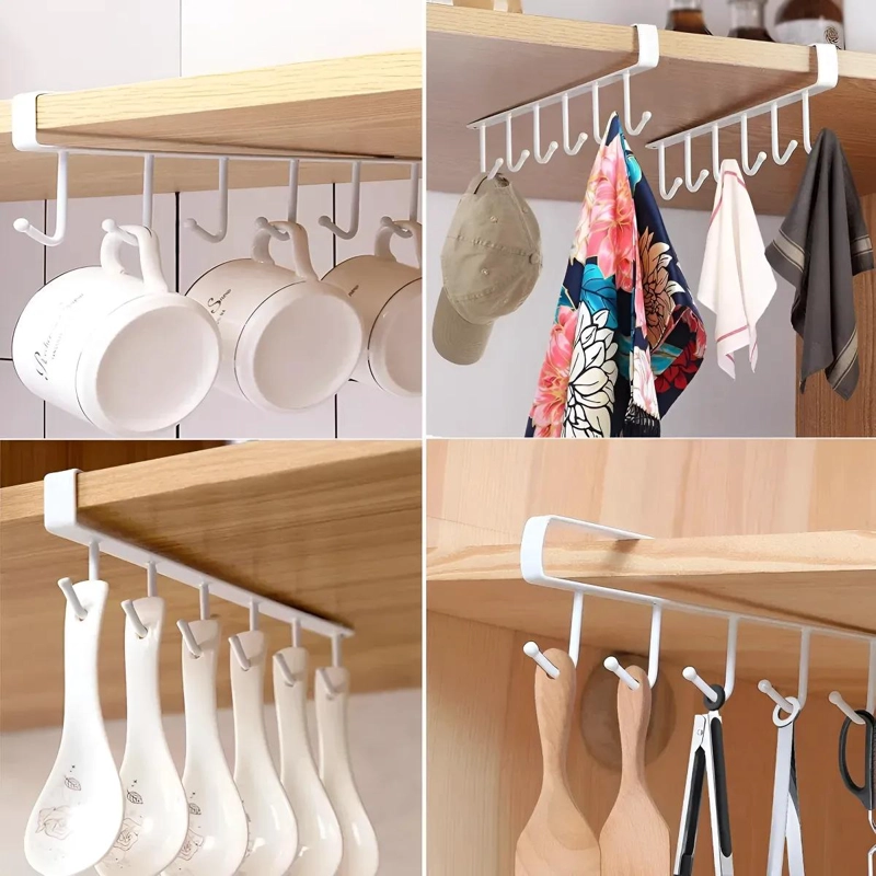 SOPORTE COLGANTE PARA VASOS Y UTENSILIOS DE COCINA - 10
