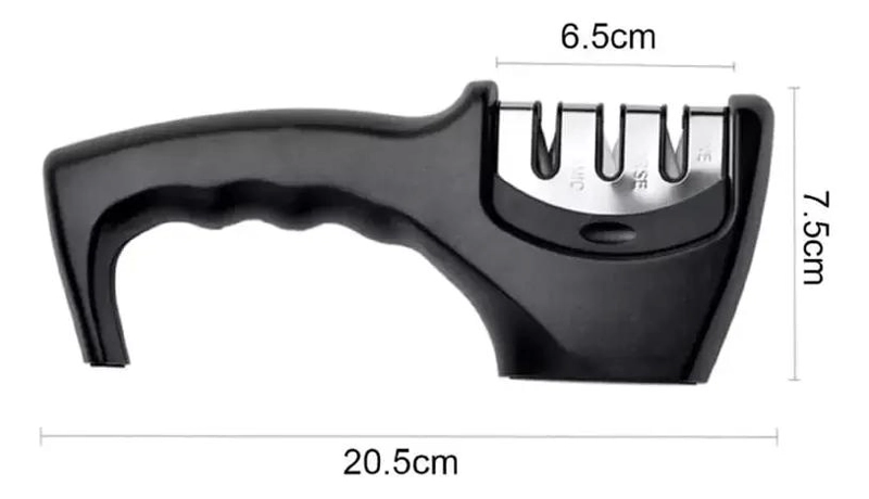 AFILADOR DE CUCHILLOS Y TIJERAS DE 3 ETAPAS EN ACERO Y CERAMICA - 7