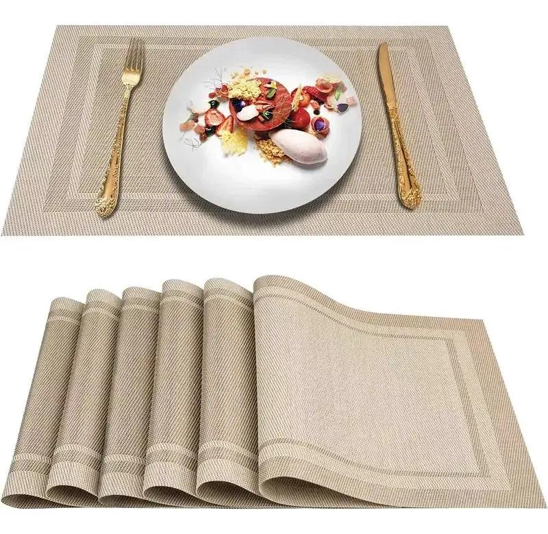 SET DE 6 INDIVIDUALES LAVABLES IMPERMEABLES Y REVERSIBLES - 1