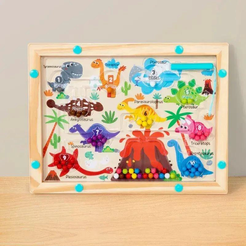 LABERINTO MONTESSORI MAGNE TICO DE DINOSAURIOS PARA NIÑOS - 2