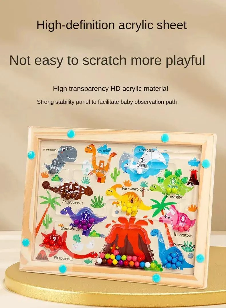 LABERINTO MONTESSORI MAGNE TICO DE DINOSAURIOS PARA NIÑOS - 5