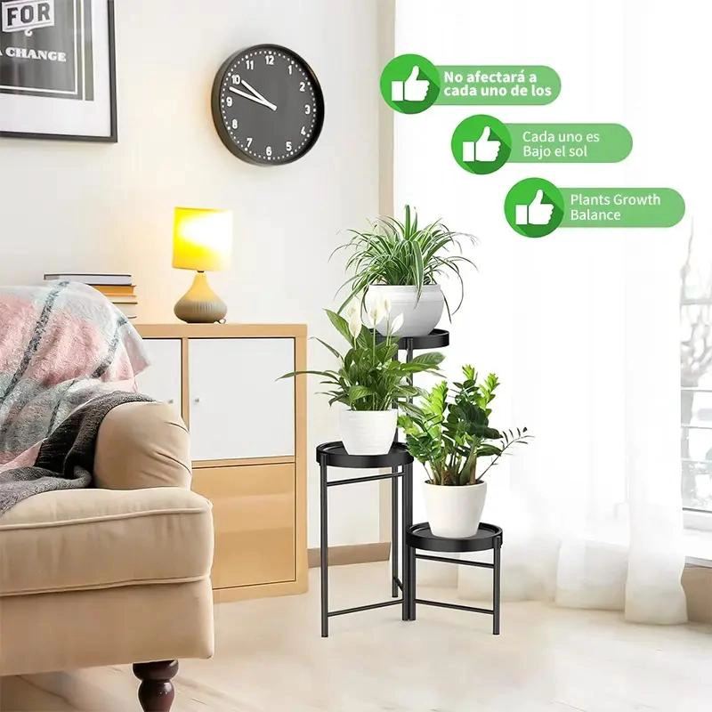 ORGANIZADOR DE PLANTAS DESMONTABLE DE METAL CON 3 NIVELES - 2