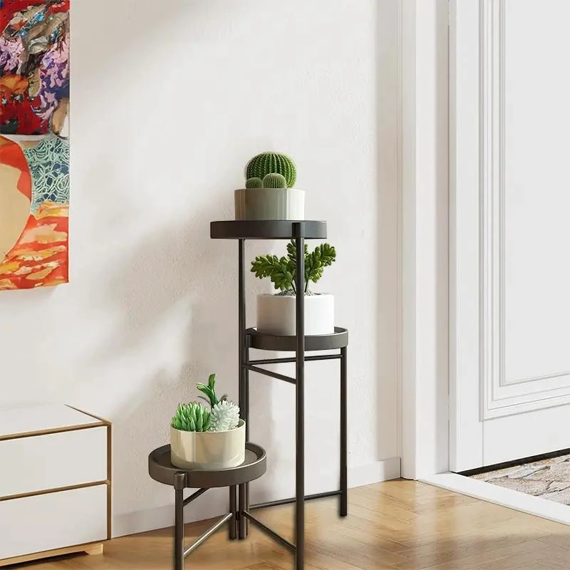 ORGANIZADOR DE PLANTAS DESMONTABLE DE METAL CON 3 NIVELES - 5