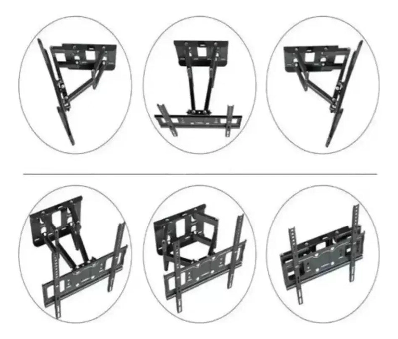 SOPORTE DE TV BRAZO DOBLE INCLINABLE PARA PANTALLAS DE 40 A 80 PULGADAS - 4