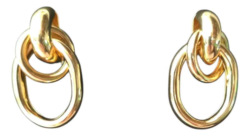 AROS PENDIENTES DOBLES ELEGANTES PARA OCASIONES ESPECIALES - 1