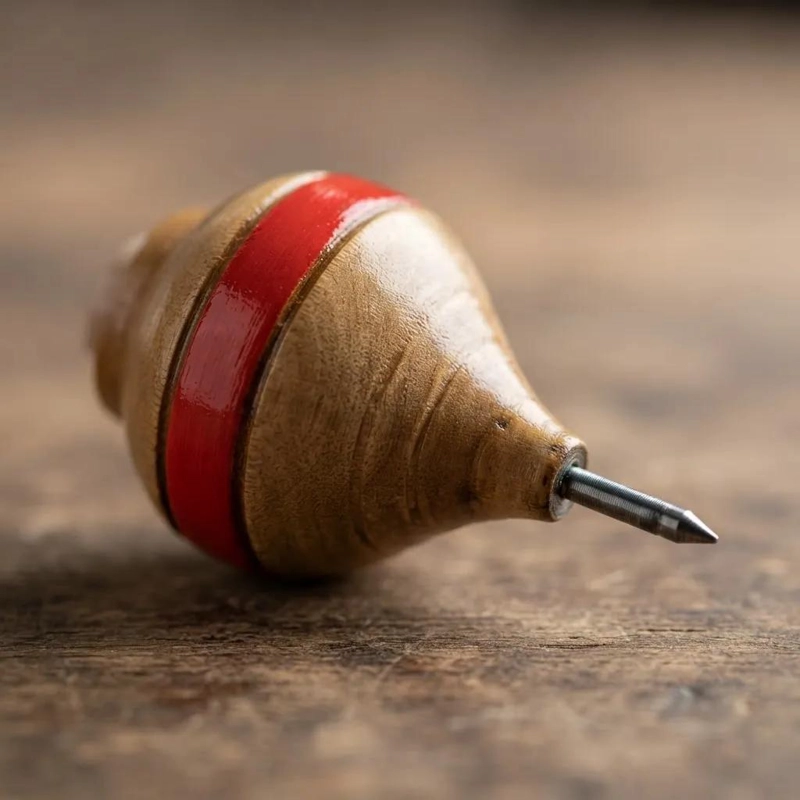 SET DE 12 TROMPOS DE MADERA TRADICIONAL PARA JUEGOS - 4