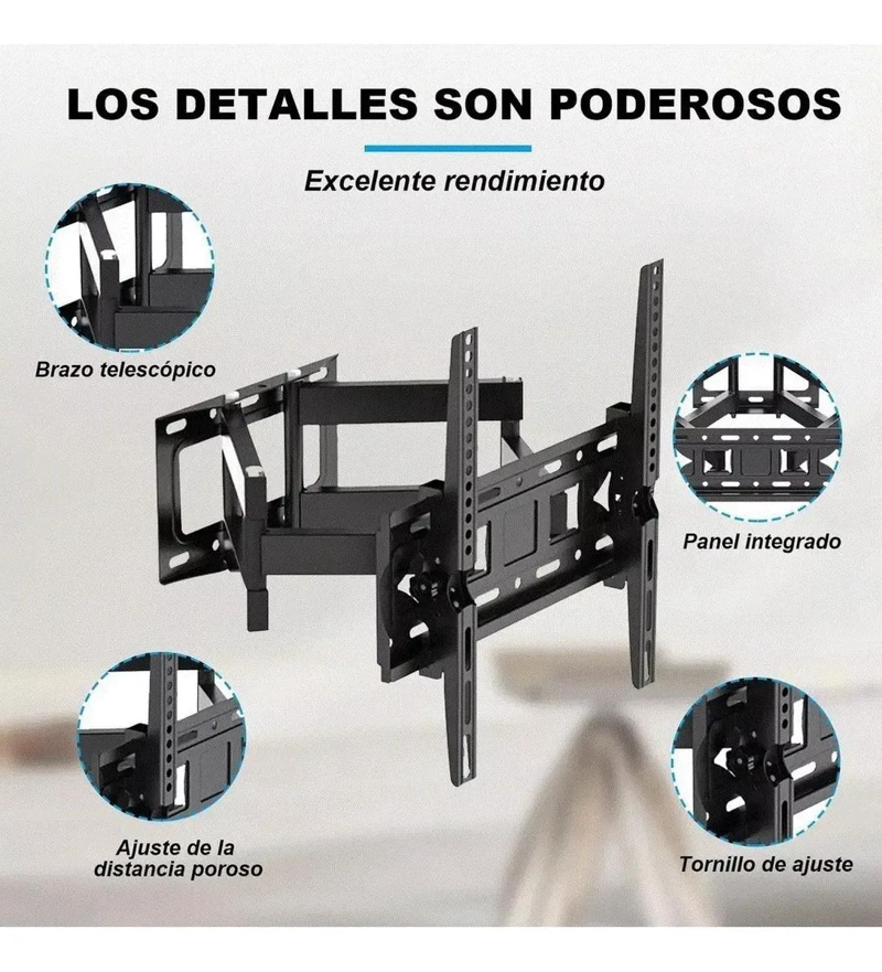 SOPORTE DE PARED TELESCOPICO PARA TELEVISORES DE 32 A 80 PULGADAS - 8