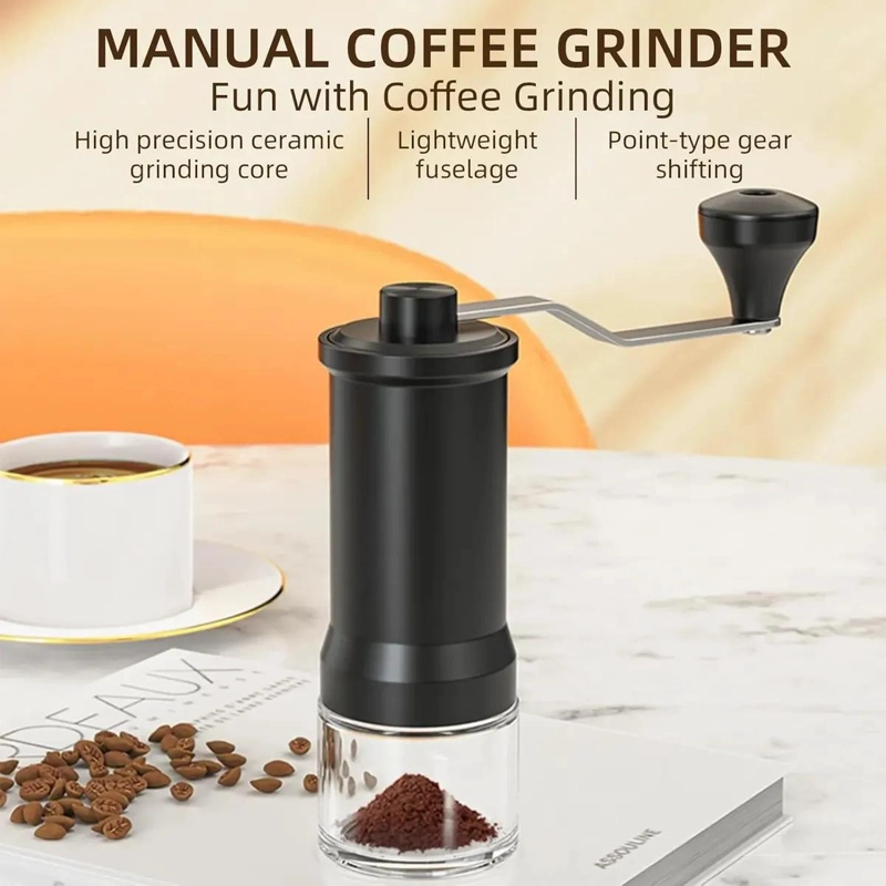 MOLINILLO MANUAL DE CAFE  CON AJUSTE DE FINURA Y DISEÑO PORTATIL - 7