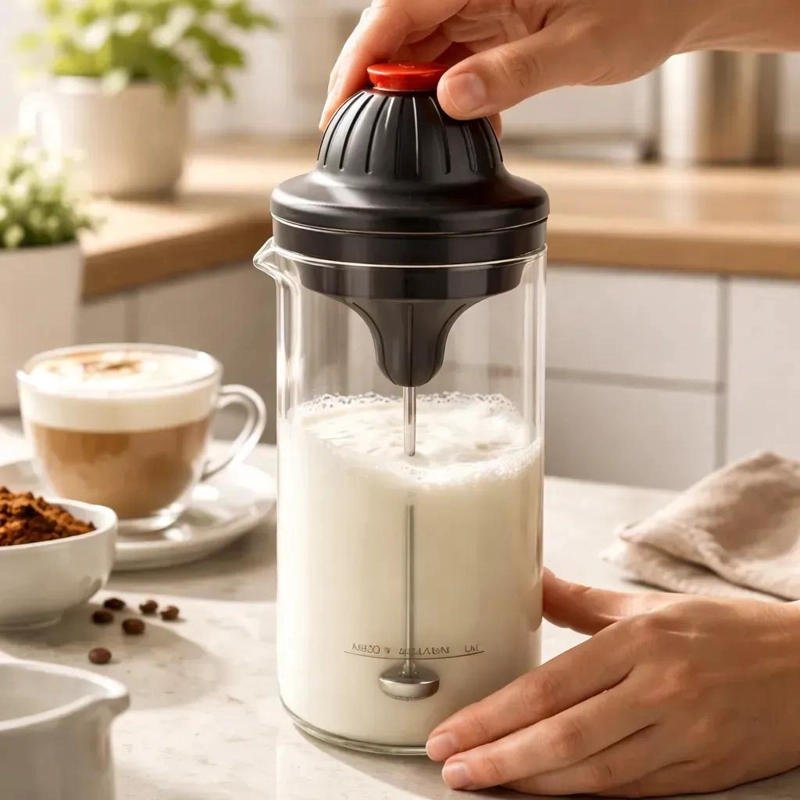 ESPUMADOR DE LECHE SILENCIOSO DE 450 ML PARA BEBIDAS - 4