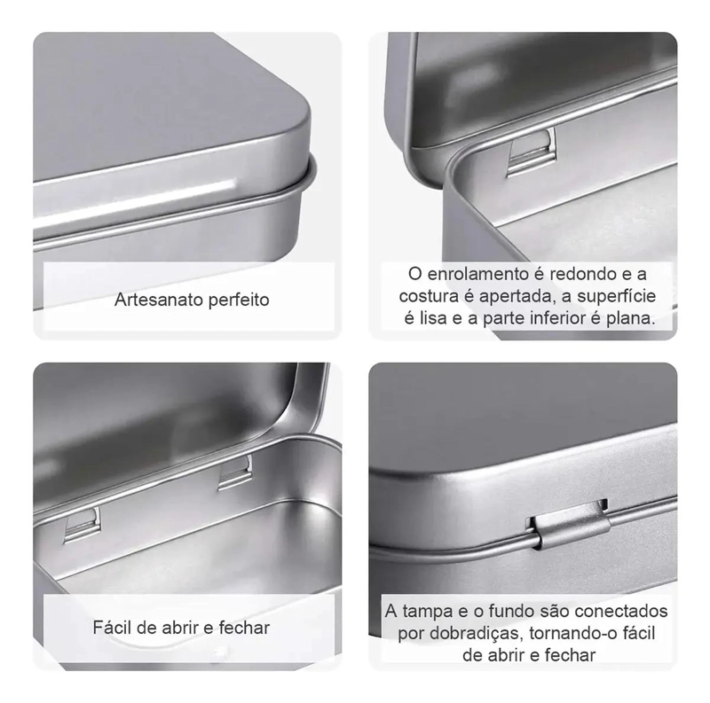 CAJA ORGANIZADORA PEQUEÑA DE METAL PARA ALMACENAMIENTO DE MONEDAS - 3