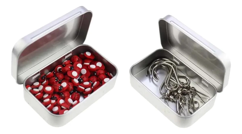 CAJA ORGANIZADORA PEQUEÑA DE METAL PARA ALMACENAMIENTO DE MONEDAS - 7