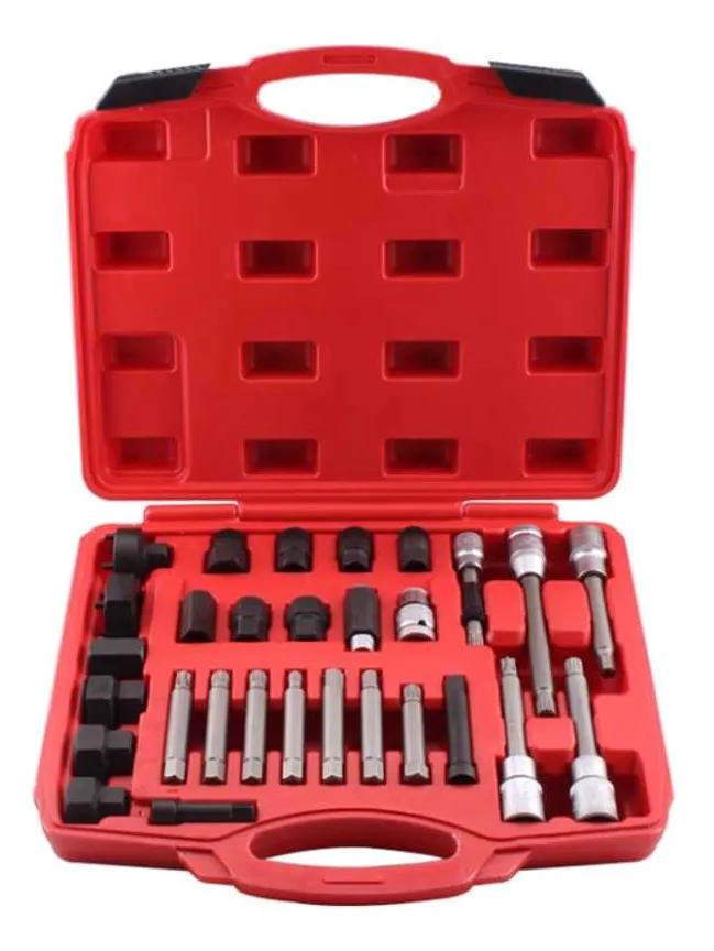 KIT DE HERRAMIENTAS PARA EXTRACCION DE POLEAS DE ALTERNADOR 30 PIEZAS - 1