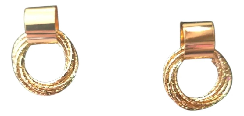 AROS PENDIENTES ELEGANTES DE ARGOLLA MULTICAPA PARA MUJER - 1