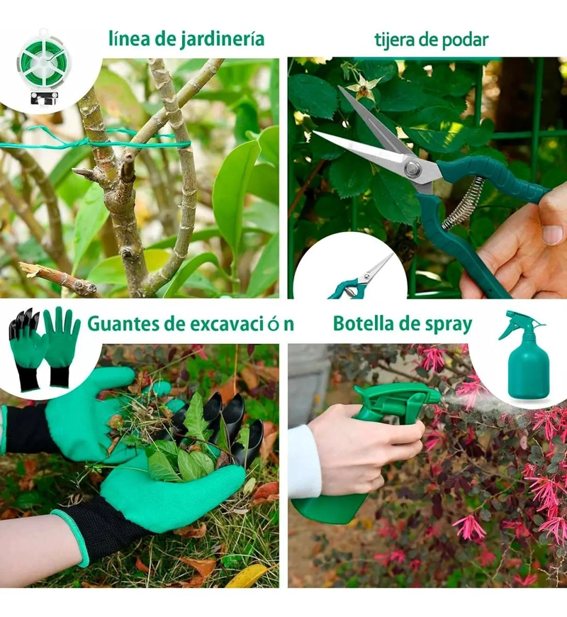 SET 11 PIEZAS HERRAMIENTAS JARDINERIA - 4