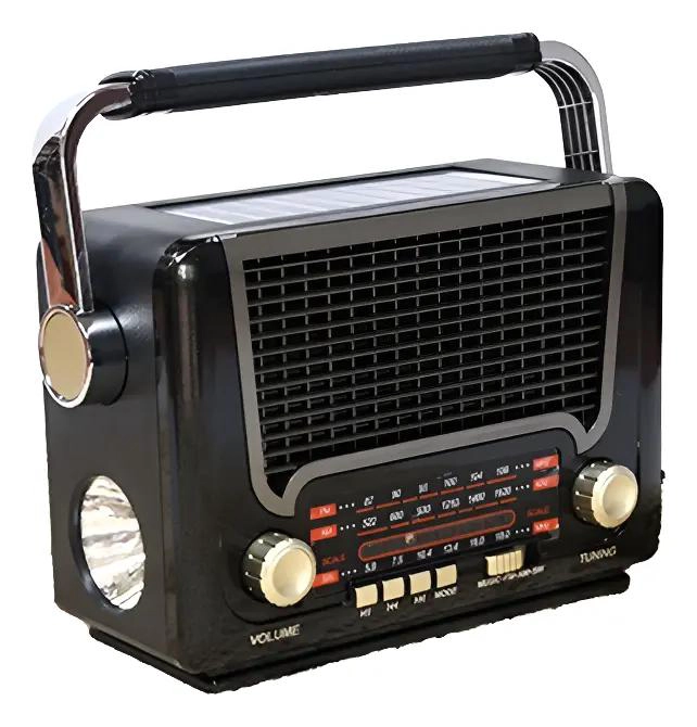 RADIO ANALOGICA PORTATIL AM/FM CON BLUETOOTH Y CARGA SOLAR - 1