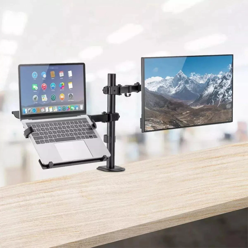 SOPORTE ARTICULADO PARA MONITOR Y LAPTOP CON AJUSTE ERGONOMICO - 2