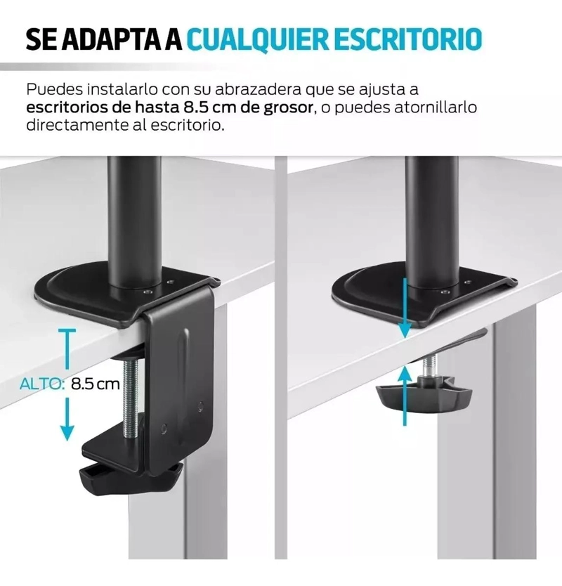 SOPORTE ARTICULADO PARA MONITOR Y LAPTOP CON AJUSTE ERGONOMICO - 5