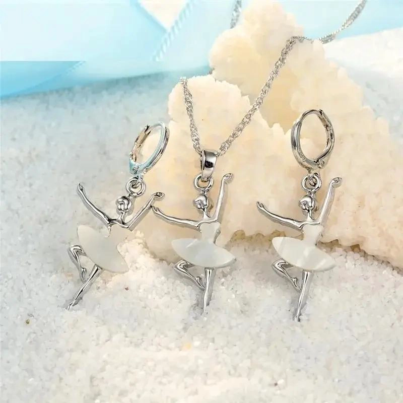 CONJUNTO DE JOYAS DE PLATA 925 CON AROS Y COLLAR PARA MUJER - 3