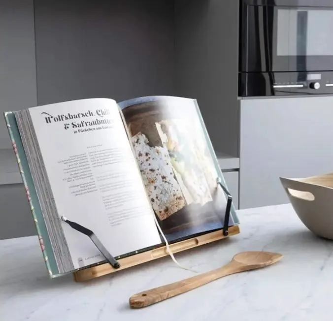 SOPORTE PLEGABLE DE BAMBU PARA LIBROS Y PARTITURAS CON AJUSTE ERGONOMICO - 3