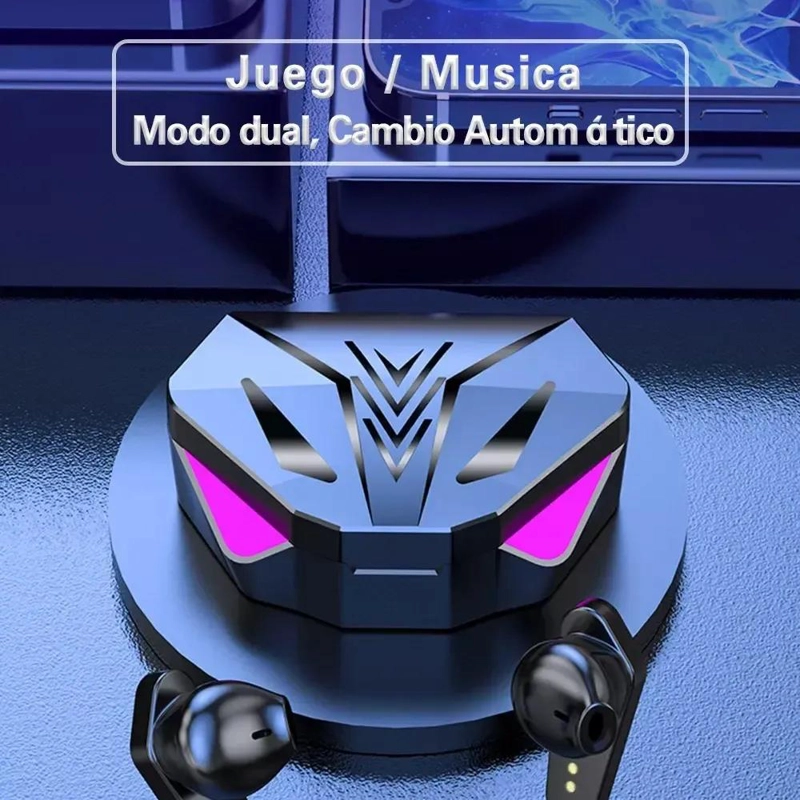 AUDIFONOS INALAMBRICOS GAMER BLUETOOTH 5.3 CON MICROFONO - 9