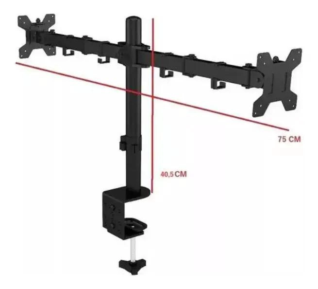 SOPORTE DOBLE PARA MONITORES DE 13 A 27 PULGADAS - 4