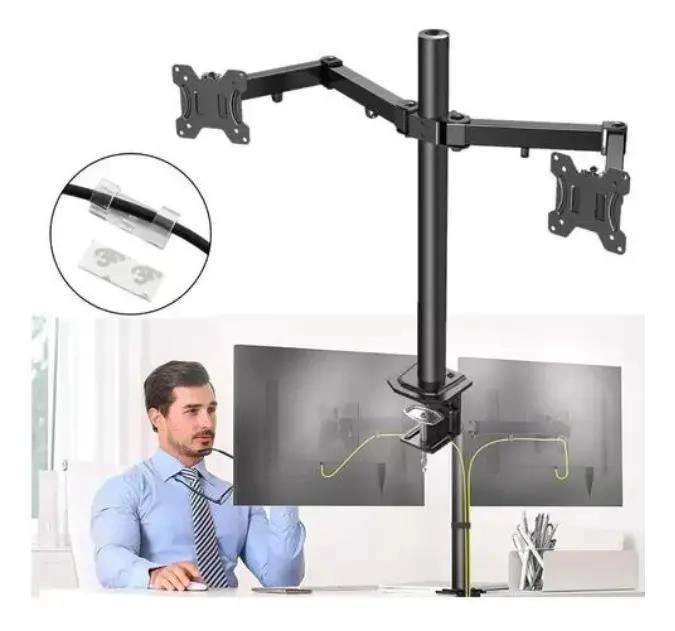 SOPORTE DOBLE PARA MONITORES DE 13 A 27 PULGADAS - 5