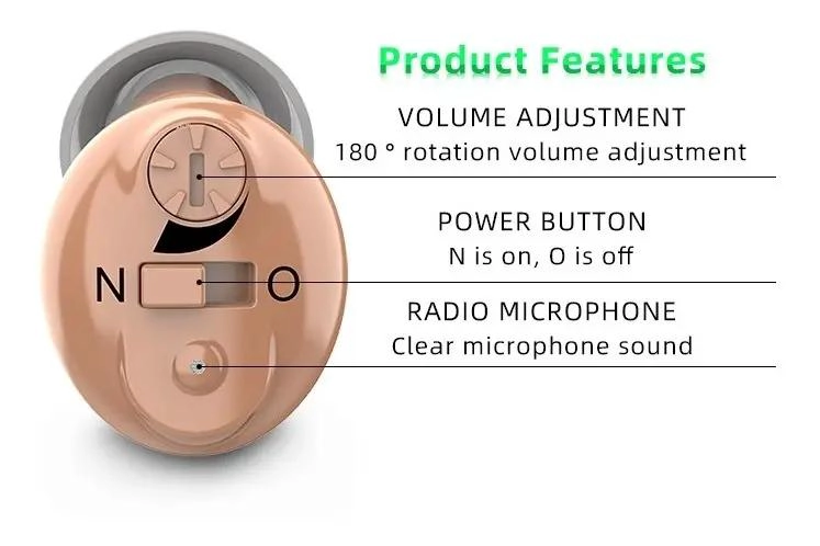 AUDIFONO INVISIBLE PARA SORDERA SEVERA CON KIT DE LIMPIEZA - 5