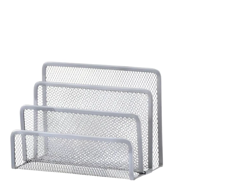 ORGANIZADOR DE ESCRITORIO DE METAL CON 3 COMPARTIMENTOS PARA OFICINA - 3
