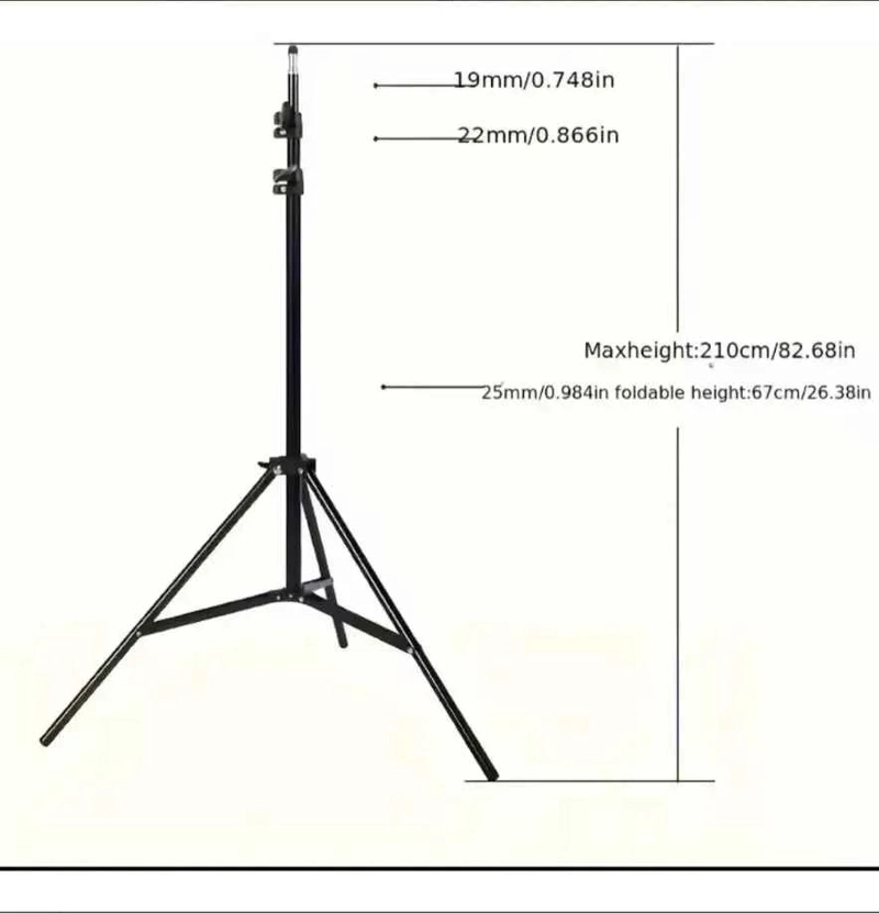 SOPORTE PROFESIONAL PARA ARO DE LUZ AJUSTABLE 2,1 METROS - 4