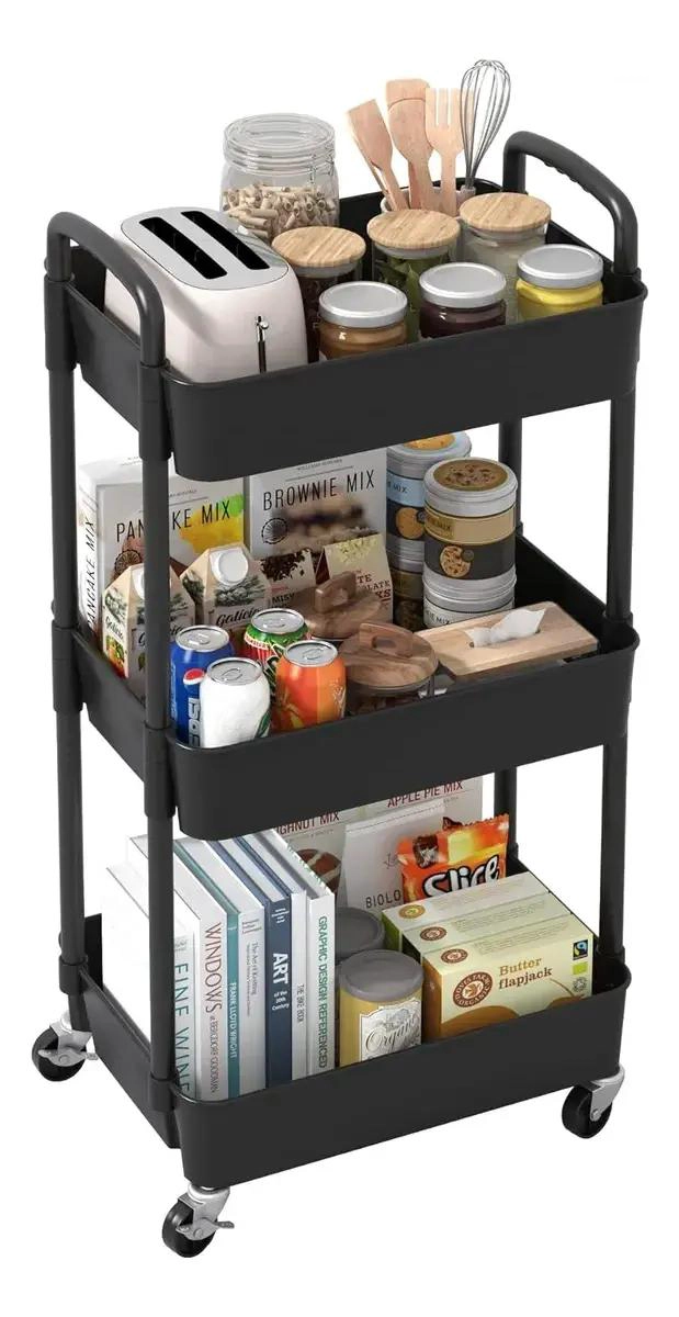 CARRITO ORGANIZADOR MULTIUSOS CON RUEDAS Y 3 NIVELES - 2