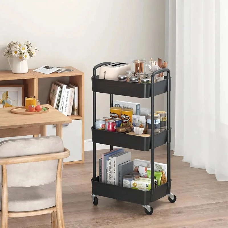CARRITO ORGANIZADOR MULTIUSOS CON RUEDAS Y 3 NIVELES - 8